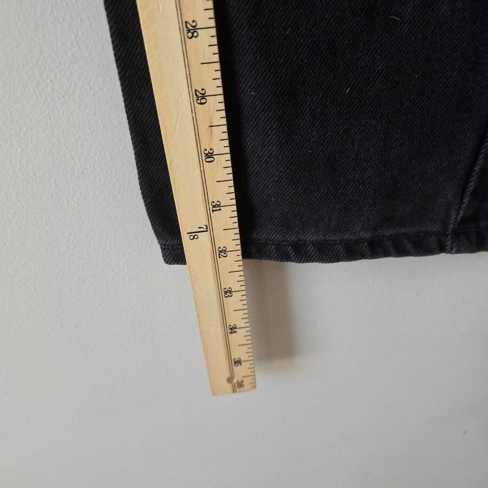 Levis 505 Regular Fit Black Denim Jeans Mens 36x32 Straight Leg 00505-0260